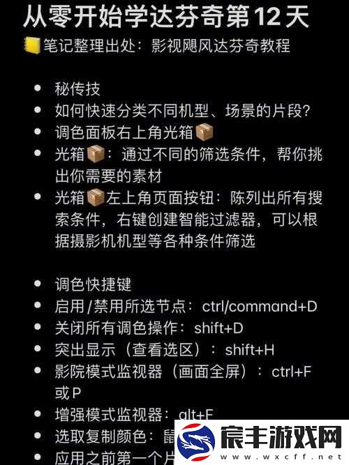 达芬奇多片段调色实操技巧