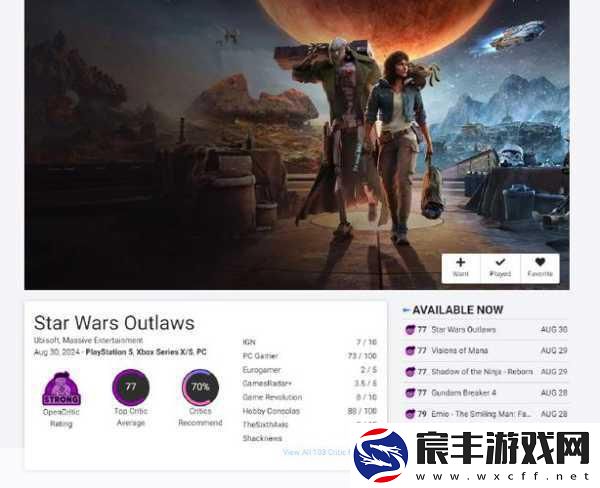 星球大战-亡命之徒IGN评分揭晓-玩家期待与现实碰撞