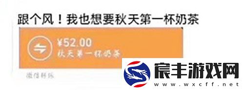 抖音秋天第一杯奶茶什么梗