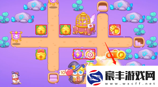 保卫萝卜4阿波与魔法宝藏第57关通关攻略