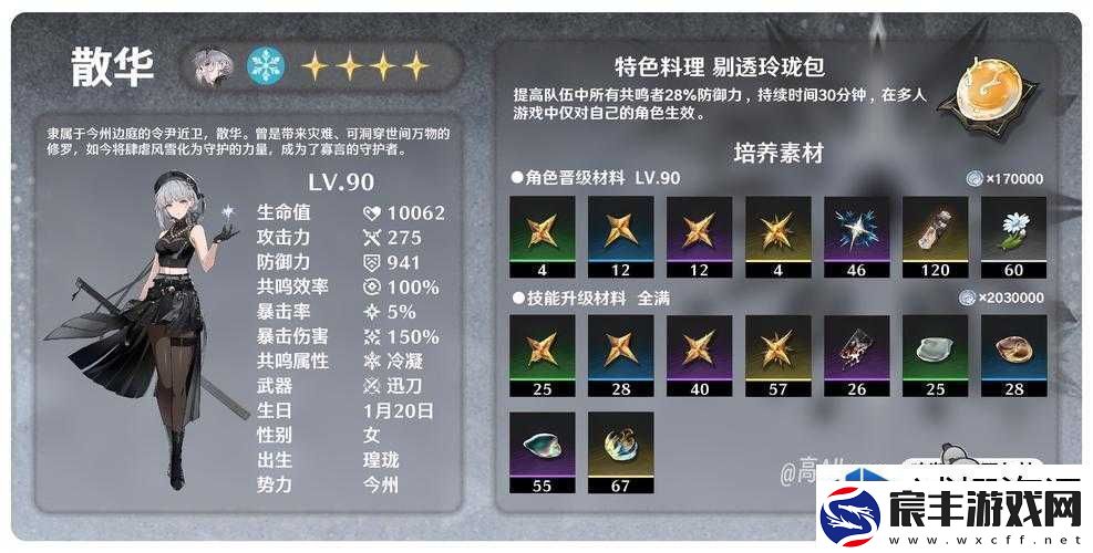 鸣潮12折枝培养突破所需材料详细介绍：助你迅速升级