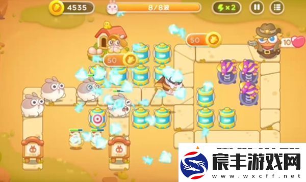 保卫萝卜4波仔很忙第十关无损通关技巧分享