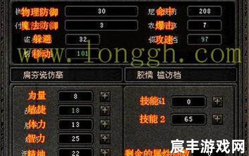 奇迹世界暗影、奇迹世界暗影人物属性点分配